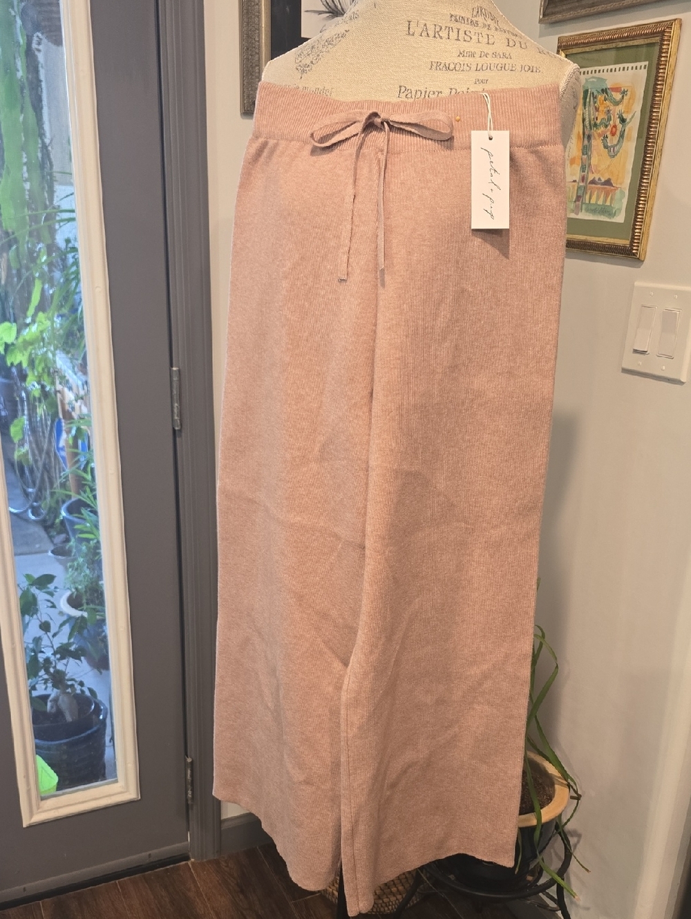 Petal & Pup Blush Pink Knit Joggers